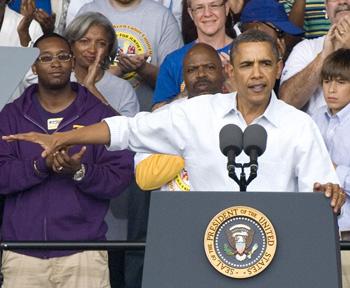 President Obama makes the case for his jobs proposal in Detroit at a Labor Day rally