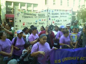 Protesters gathered in San Francisco to demand an end to federal attacks on immigrant communities