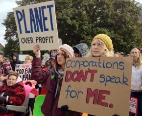 Occupiers rally in Lansing, Michigan
